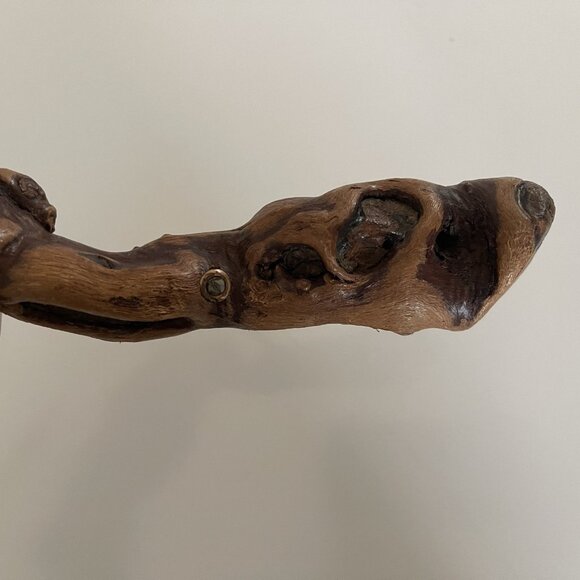 Vintage Gnarled Burled Grape Vine Wood Corkscrew Wine Opener Hand Crafted - Picture 9 of 13